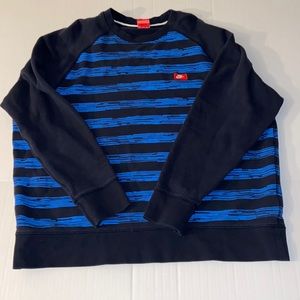 Nike XXL Crew Neck Unisex Sweatshirt Horizontal Stripes